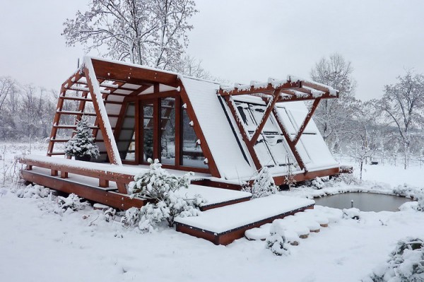 Casa prefabbricata in legno perfettamente coibentata, capace di resistere alle basse temperature