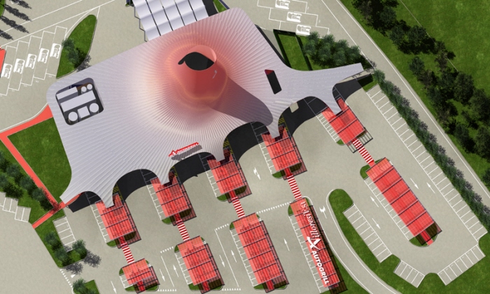Ricostruzione 3D Autogrill di Villoresi Est