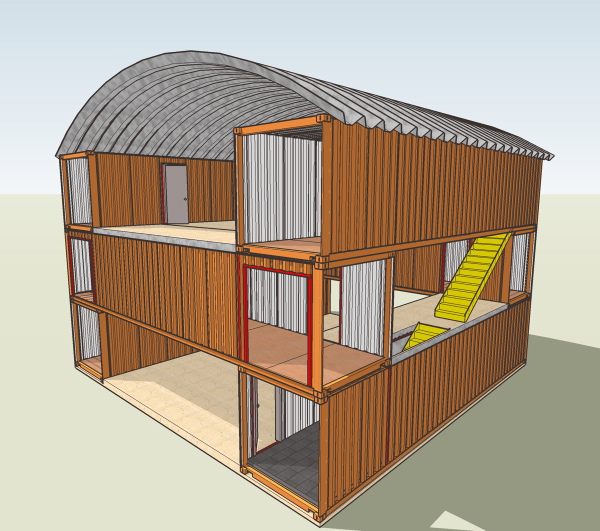 Grafica di una costruzione prefabbricata in legno Grafica di una costruzione prefabbricata in legno