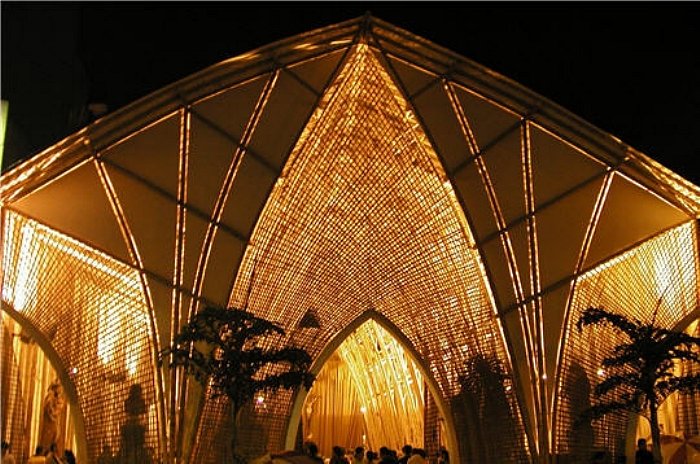 Cattedrale in bamboo realizzata dall'architetto colombiano Velez