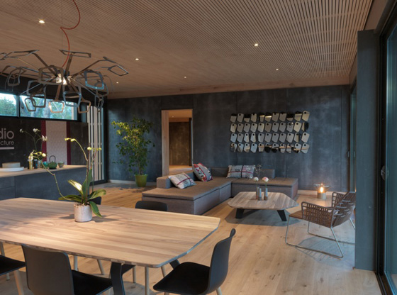 Sala living della Pop-up House