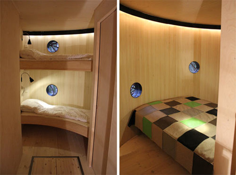 interno camere del tree hotel