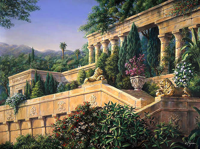 I giardini pensili di Babilonia Raffigurazione dei giardini pensili di Babilonia