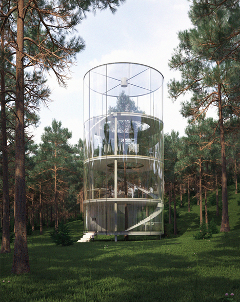 Casa nell'albero_Tree in House_Glass Cylinder Wraps