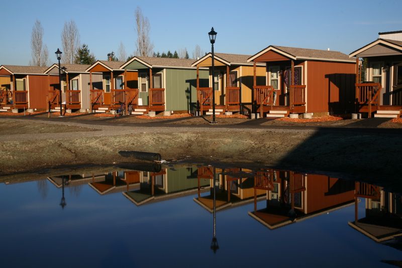 Le casette in legno del Quixote Village