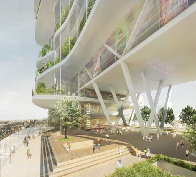 Green Living City, base di uno dei super grattacieli 