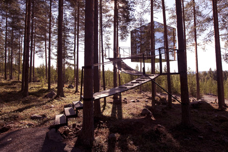 Mirrorcube, la casa sugli alberi che riflette il bosco Mirrorcube, la casa sugli alberi che riflette il bosco