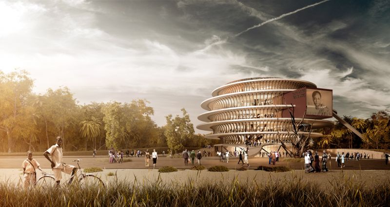 MCA_Kwame Nkrumah Presidential Library, render di C. Chierici