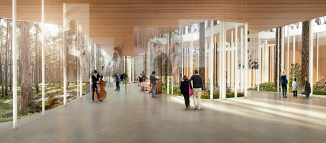 L'interno del centro culturale