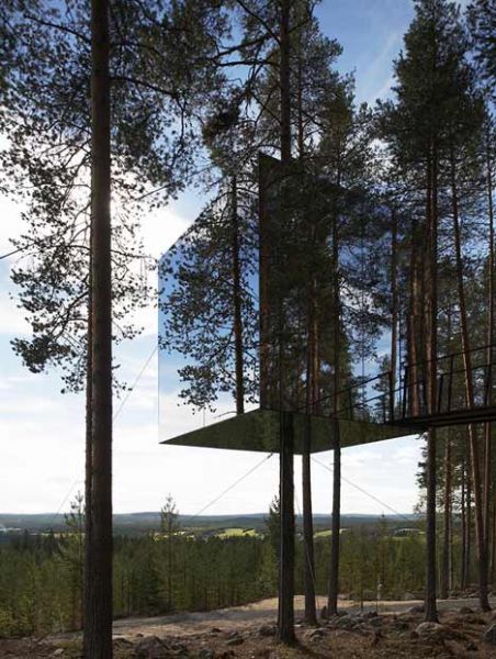 L'esterno del Tree Hotel
