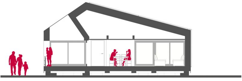 RhOME for DenCity, struttura della casa, sezione salotto