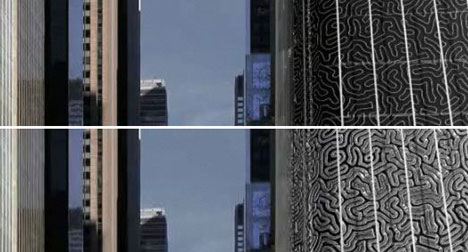 La facciata applicata su un edificio