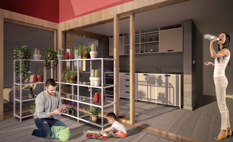 RhOME for denCity, interno dell'alloggio, zona cucina