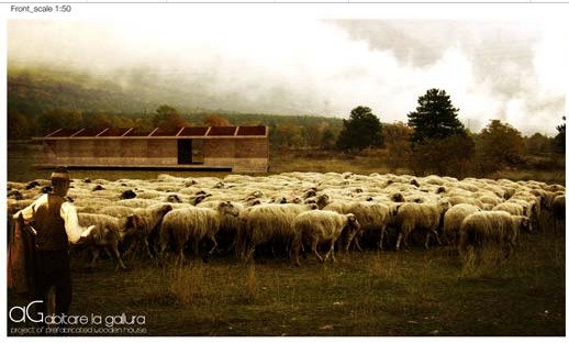 Lo stazzo gallurese reinterpretato da Paolo Russo per il concorso Marlegno Progetto di Paolo Russo per il concorso Marlegno