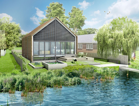 Rendering della casa anfibia