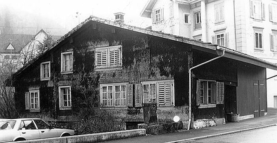 Casa Niderost prima del suo spostamento Casa Niderost prima del suo spostamento