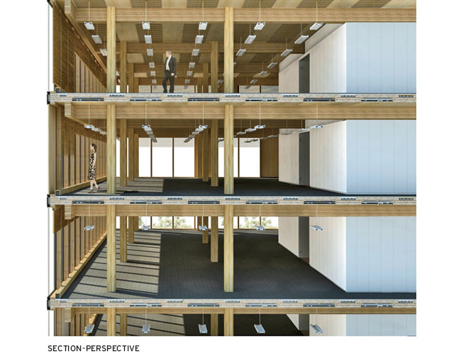 Wood Innovation Design Centre (interno sezione)