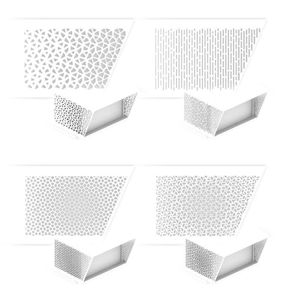 I pannelli delle pareti sono inclinati per favorire l'ombra