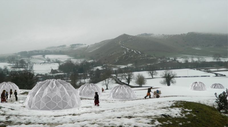 Nei climi freddi si pu&ograve; compattare la tenda, evitando dispersioni di calore