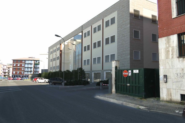 Un'esterna dell'edificio di piazza Gaffurio a Pavia Un'esterna dell'edificio di piazza Gaffurio a Pavia