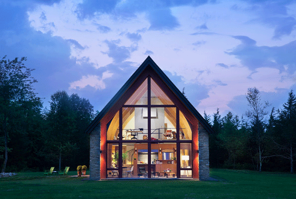 Hudson Passive House La facciata esposta a sud