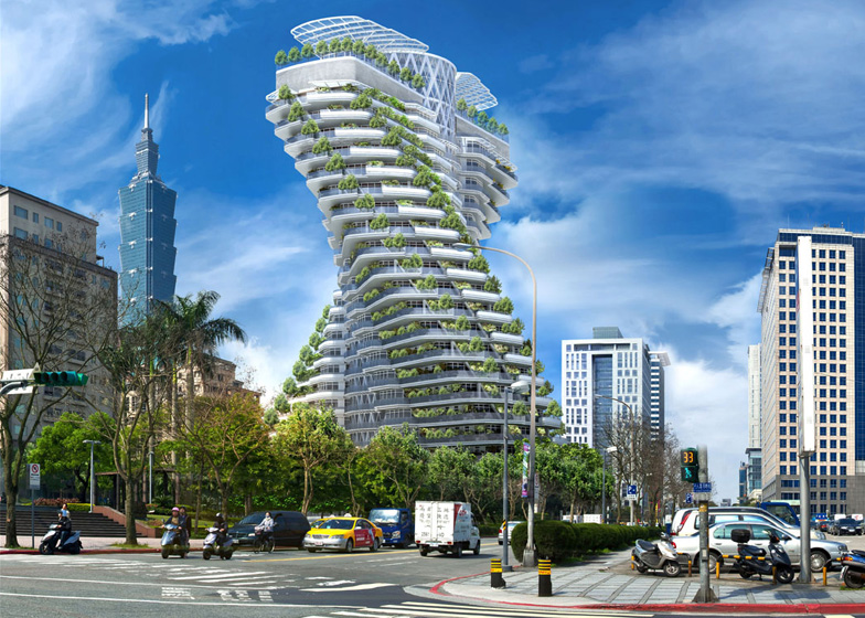 Agora Garden Il grattacielo ha una forma elicoidale