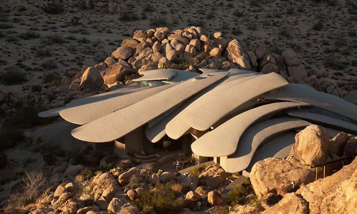 La Desert House vista dall'alto