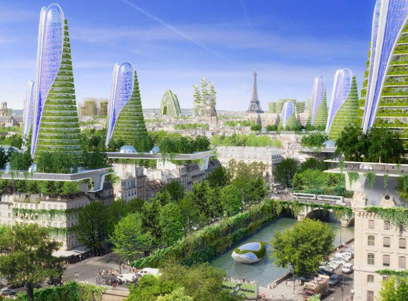 2050, Paris Smart City Torri montagna