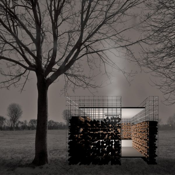 Woodpile di notte